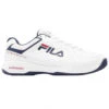 Fila Men’s Double 3 Bounce Pickleball Court Shoes (White/Fila Navy/Fila Red)