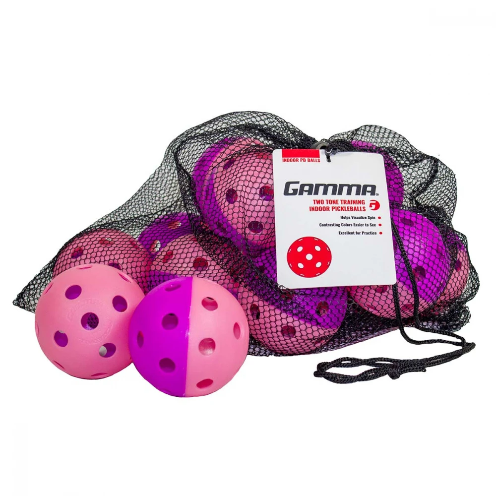 Gamma Two Tone Indoor Pickleball Training Balls (12-Pack)