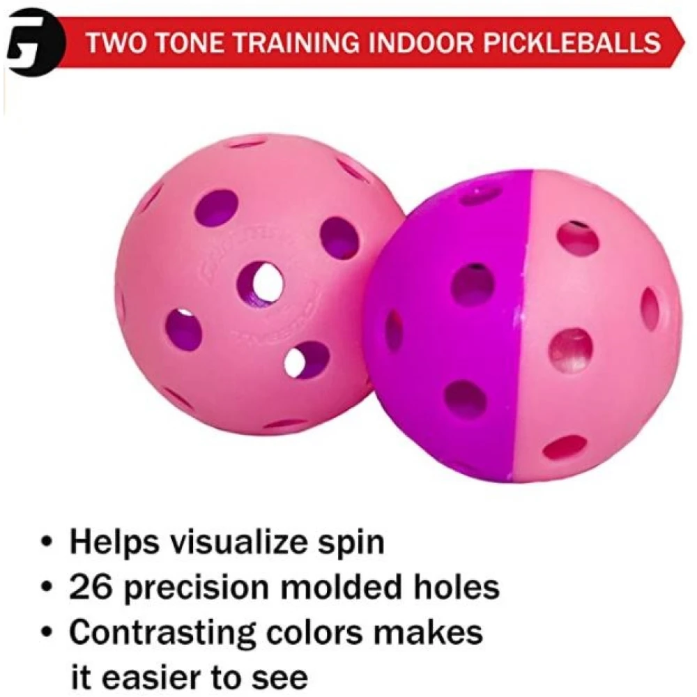 Gamma Two Tone Indoor Pickleball Training Balls (6-Pack) - Image 2