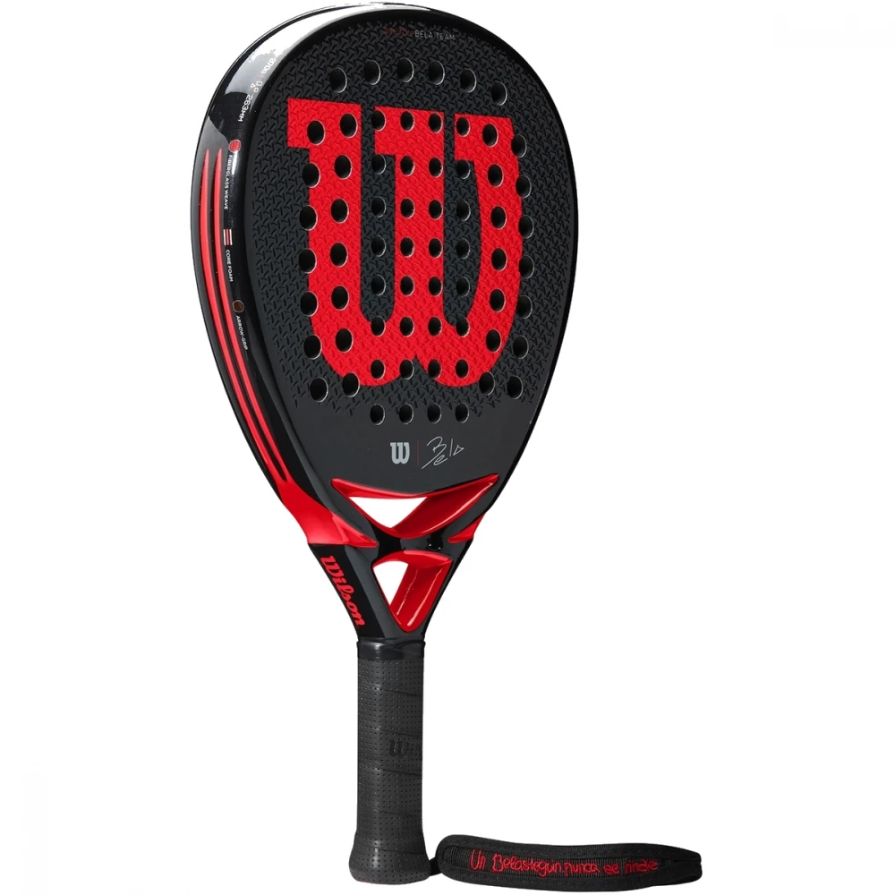 Wilson Bela Team Padel Racket (Black/Red) - Image 2