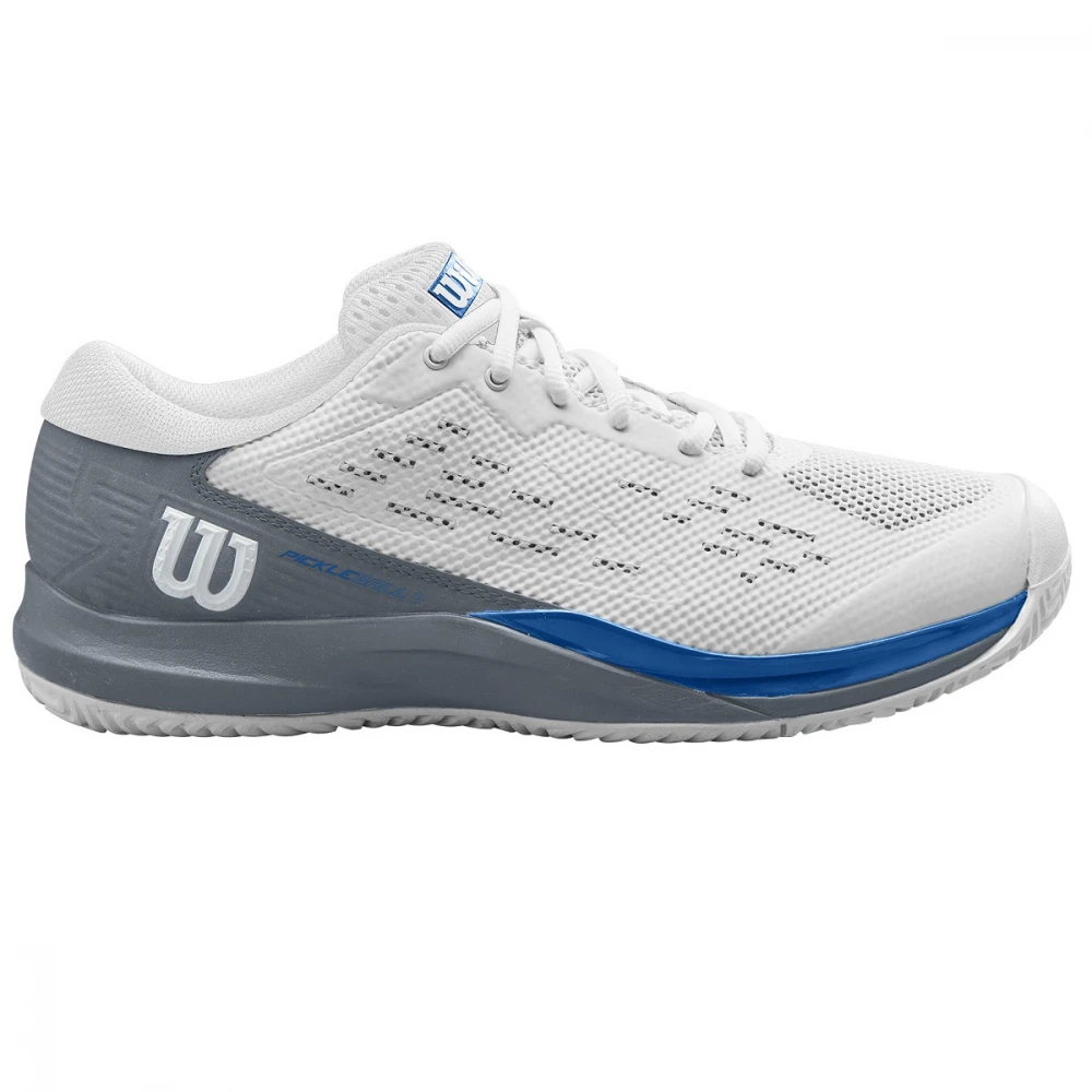 Wilson Men’s Rush Pro ACE Pickler Pickleball Shoes (White/Stormy Weather/Classic Blue) 1 Wilson Men’s Rush Pro ACE Pickler Pickleball Shoes (White/Stormy Weather/Classic Blue)