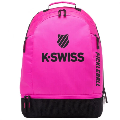 K-Swiss Pickleball Backpack (Pink/Black) -Pickleball Supplies bg127 669 k swiss pickleball backpack pink black 1000 1000