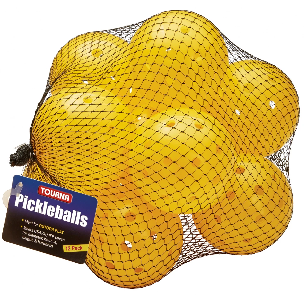 Tourna Outdoor Optic Yellow Pickleballs (12-Pack) 1 Tourna Outdoor Optic Yellow Pickleballs (12-Pack)