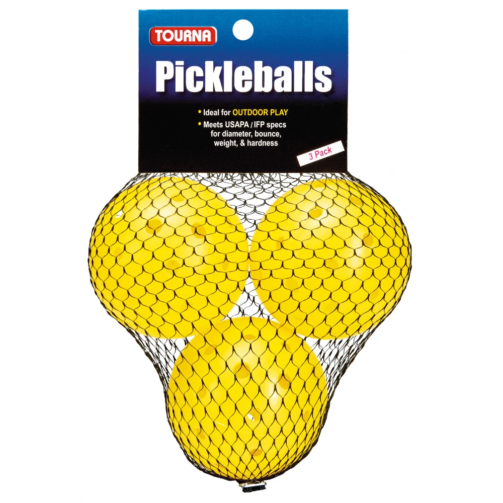 Tourna Outdoor Optic Yellow Pickleballs (3-Pack) 1 Tourna Outdoor Optic Yellow Pickleballs (3-Pack)