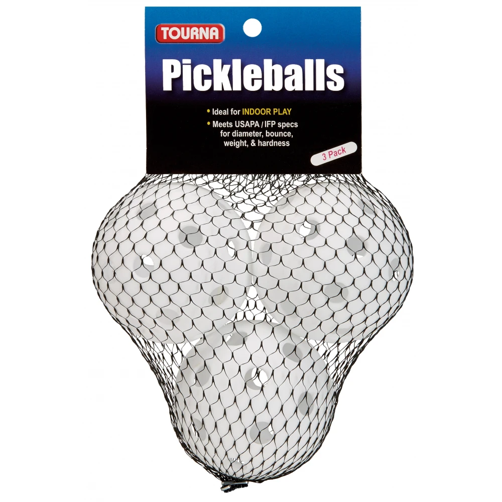 Tourna Indoor White Pickleballs (3-Pack) 1 Tourna Indoor White Pickleballs (3-Pack)